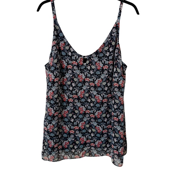 CAbi Tops - Cabi Flirt‎ V Neck Tank Floral Print Sz Large #5224